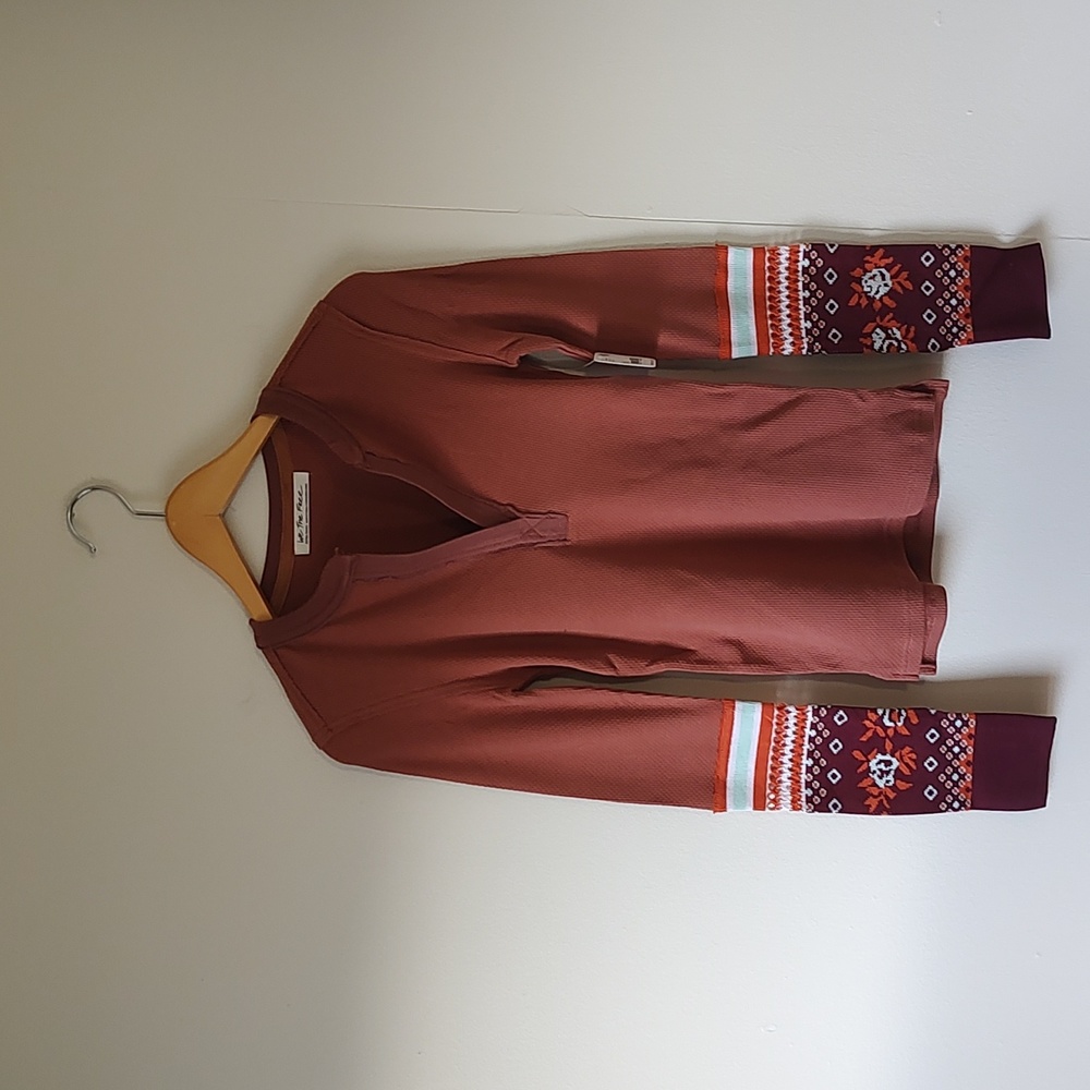 NWT! Free People Mikah Layering Thermal Cuff / Long Sleeve Top Autumn Size XS - Picture 4 of 12
